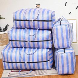 Opbergzakken Extra grote verpakking Duurzame nylon geweven tas Grote capaciteit Kledingquilt Tote Reisbagage voor buiten