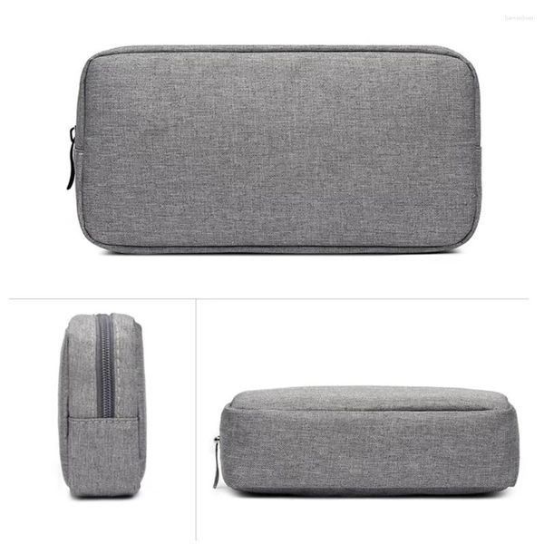 Sacs de rangement Sac en tissu Oxford pour câble Téléphone portable Écouteur Étui de voyage Fermeture à glissière Accessoires numériques Organisateur électronique