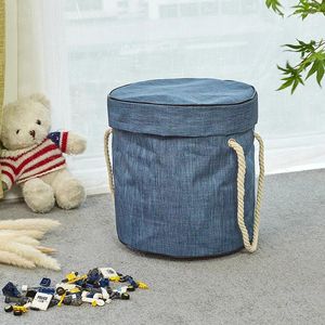 Sacs de rangement Sac de bloc de construction en tissu oxford grande capacité Deux-en-un tampon jouet extérieur seau pour bébé