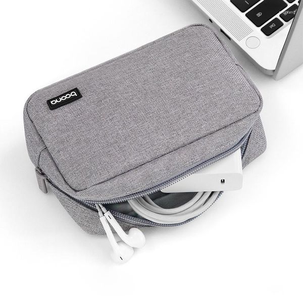 Sacs de rangement Oxford Tissu de produit numérique Sac de banque d'alimentation de la banque d'alimentation du casque de pockier de couverture de protection contre le chargeur de câble de poche Batterie Organisateur