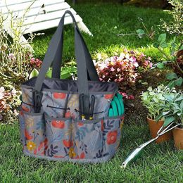 Sacs de rangement Oxford tissu sac à outils de jardin fourre-tout avec poches grand résistant pour les femmes résistant à l'usure