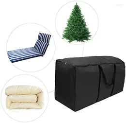 Sacs de rangement Oxford Tissu de meubles extérieurs Sac multifonctionnaires Mobilières de jardin en noir imperméables Organisateur d'arbre de Noël