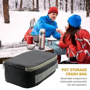 Sacs de rangement Sac à outils en tissu Oxford Pochette de réservoir de gaz anti-collision Protecteur de camping pour pique-nique de voyage en plein air