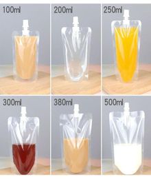 Sacs de rangement Pack Standup Plastique Plastique Pouche de bouffée Spout pour boisson Liquide JUICE COFFEESTORAGE3278404