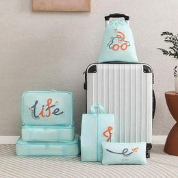 Opbergzakken inpakken kubussen set reizen naar huis opvouwbare toiletartikelen organizer kleding schoen bagagekubus koffer met nette zakje