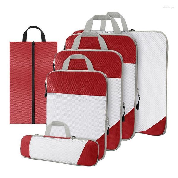 Sacs de rangement emballage organisateur de voyage anti-poussière étanche porte-bagages pour serviette vêtements sous vêtements voyageur en plein air