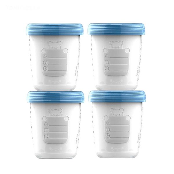 Bolsas de almacenamiento Unids / set Botella de leche en polvo Colección de tazas de leche en polvo para bebés Contenedor congelador de alimentos sin BPA Productos FY0094 Almacenamiento