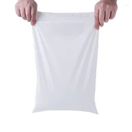 Bolsas de almacenamiento PE Color blanco Sobre auto Adhesivo SEAL Poly Courier Bag espesada ropa de plástico Express Embalaje