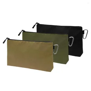 Bolsas de almacenamiento Bolsa de pluma Capacidad Bolsa de herramientas impermeable con cierre de cremallera Organizador de mosquetón para herramientas Accesorios de utilidad Jardín