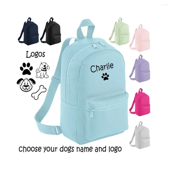 Sacs de rangement Personnalisés Dog Rucksack / Sac à dos Idéal pour transporter tous vos morceaux sur un choix de couleur et de conception