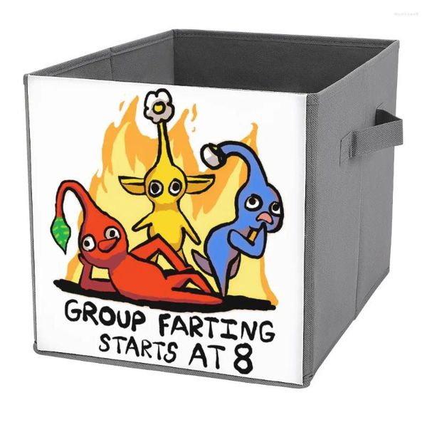 Bolsas de almacenamiento Pikmin Inspired Group Farting comienza en 8 Cajonización plegable Tank Multifuncional Casual gráfico de calcetines y G