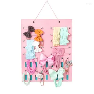 Opbergzakken roze booghouder voor meisjes muurgangen grote capaciteit haar clips hanger accessoires display