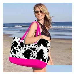 Opbergtassen Roze handtas Grote draagtas Shoder Mode Bogg Luxe Eva Reizen Plastic Cross Body Top Handle Winkeltas Weekend Homefavor Otqj3