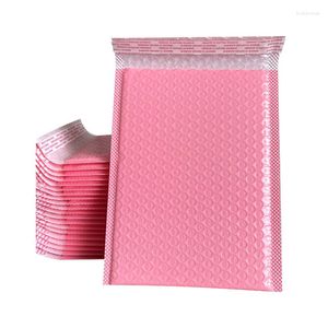 Sacs de rangement sac à enveloppe d'amortisseur rose imperméable Poly Bubble Mailers Enveloppes rembourrées auto-phoques Emballage de mousse cadeau