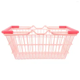 Sacs de rangement panier en plastique Shopping Fitend Play Handheld Didning Organizer Stores Desktop Stores Metal Ally Farmhouse Kids Handy Child