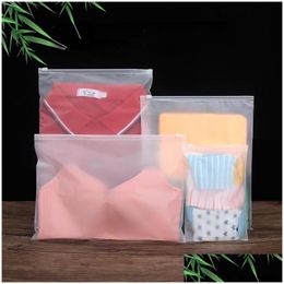 Opbergzakken Plastic Transparante Pop Polish Zip Bag Voor Doek Sokken Ondergoed Beha Huishoudelijke Collectie Drop Delivery Home Garden Ho Dhvnh