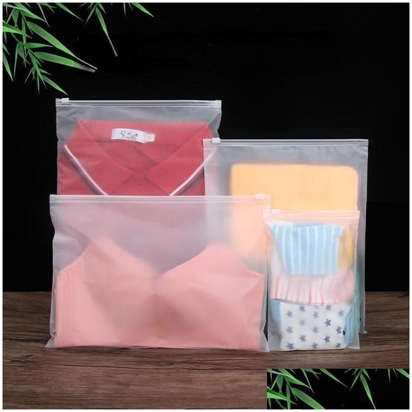 Sacs de rangement en plastique transparent poupée zip polonais Sac pour chaussettes en tissu sous-vêtements de collection de ménage de maison de maison