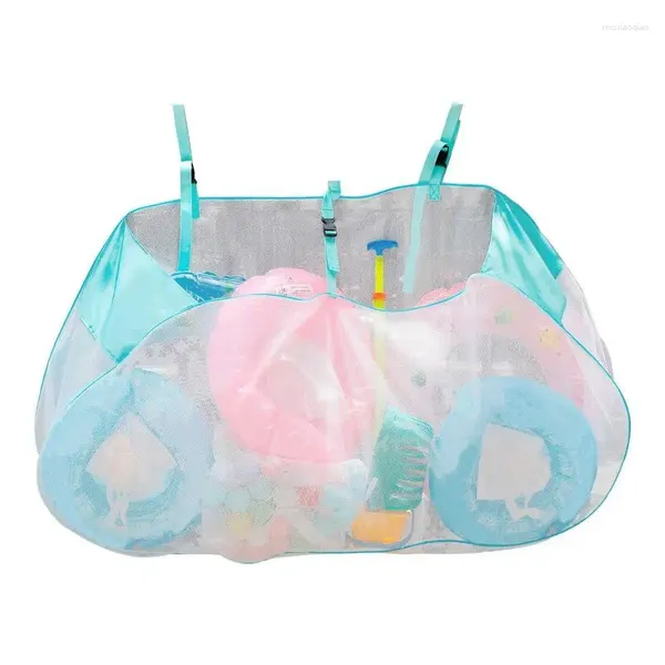 Bolsas de almacenamiento Bolsa de juguete Bag Float Organizador Contenedor plegable Correa ajustable Decisión rápida para juguetes inflables