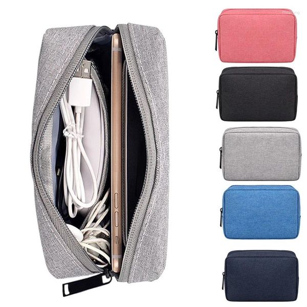 Sacs de rangement sac à câble portable Travel Organisateur numérique USB Chargeur Power Bank Gadget Holder Pouch Electronic Accesso