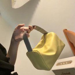 Opbergtassen draagbare snoepkleur leer op grote capaciteit make -uptas