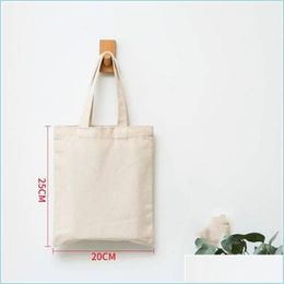 Opbergtassen draagbare canvas tassen aangepast logo katoen leeg milieuvriendelijke winkelontwerpers handtassen afdrukken op maat 177 j2 drop deliv dhj6e