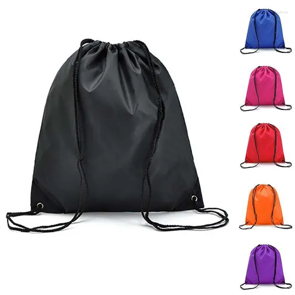 Bolsas de almacenamiento Bolsa con cordón portátil Oxford Estudiantes Mochila Impermeable Deportes Ciclismo Zapatos de gimnasio Organizador de ropa