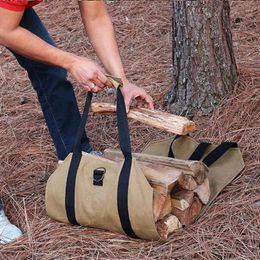 Sacs de rangement Sac à bois de chauffage portable Sac à bois durable et résistant à l'humidité Boîte à outils multifonctionnelle