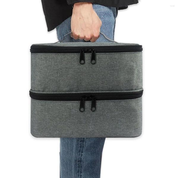 Sacs de rangement, mallette de transport de vernis à ongles Portable avec poignée, sac cosmétique polyvalent, fournitures de voyage