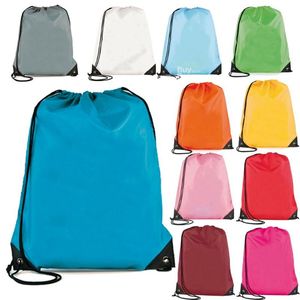 Sacs de rangement Portable Polyester Cordon École Livre Sac À Dos Étanche Garçons Filles Enfants Sac À Dos Adulte Gym PE Kit Sack Danse Mode