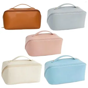 Bolsas de almacenamiento PU PU Cuero Tourety Bag Bag Organizador de maquillaje para tocador