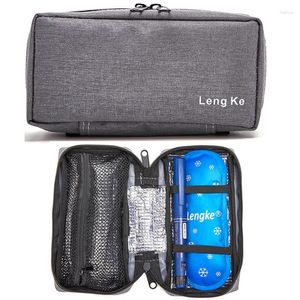 Sacs de rangement sac à réfrigération portable refroidisseur de glace pour isolation diabétique Boîte de voyage en aluminium en aluminium BA