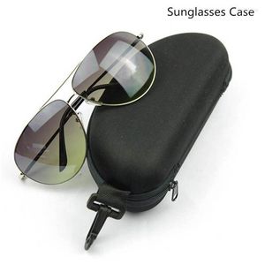 Opbergzakken draagbare zonnebrilbeveiliging reispakket zakje glazen koffer zwarte ritssluiting doos clam shell harde brillen accessoires