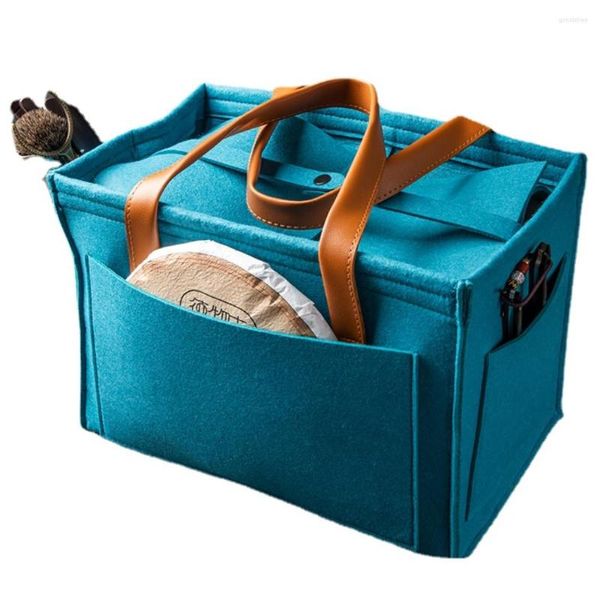 Bolsas de almacenamiento Bolsa de juego de té portátil Caja de viaje al aire libre Coche Tetera Taza Buggy