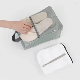 Sacs de rangement Chaussures de voyage portables Sac à poussière Oxford Pliage Tote Pousse à fermeture éclair Imperméable Organisateur de chaussures à l'épreuve d'humidité imperméable