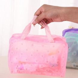 Sacs de rangement Portable voyage sac de lavage créatif translucide étanche cosmétique salle de bain brosse à dents pochette organisateur