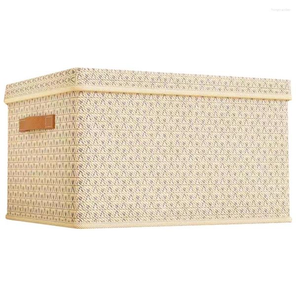 Sacs de rangement PP Boîte armoire pliable renforcée avec couvercles étagères Bacs de tissu Conteneurs Vêtements Boîtes de chambre Organisateur de livre