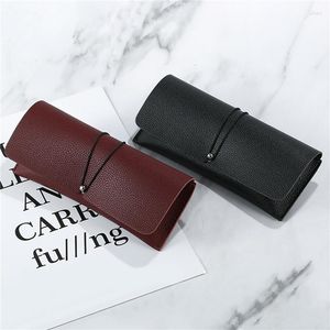 Opbergzakken Pu-leer Brillenzak Beschermende zonnebrillen Beschermhoes Box Leesbrillen Pouch Accessoires voor brillenbeschermers