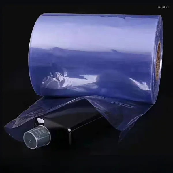 Sacs de rangement PVC thermorétractable cylindre Film emballage Transparent peut être coupé pour la maison sèche-cheveux Air plastique étanchéité