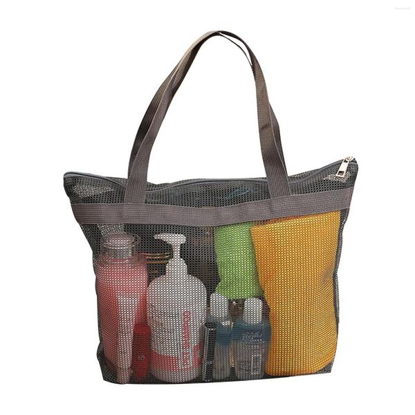 Sacs de rangement Sac de douche en maille à séchage rapide Durable pour les salles de bains Grand dortoir portatif de panier de caddie