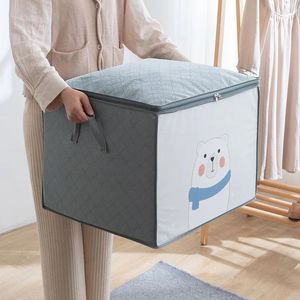 Opbergzakken Quiltbox Opvouwbare kledingorganisatoren Tas met grote capaciteit met handvat en ritssluiting Huisorganisatie
