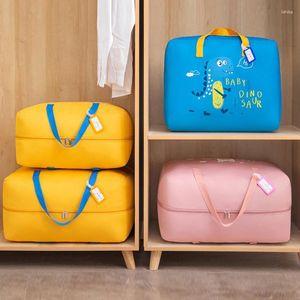 Opbergzakken quilt kleding tas vocht stofbestendig organisator grote capaciteit dekbeddeken sorteer cartoon patroon bagage