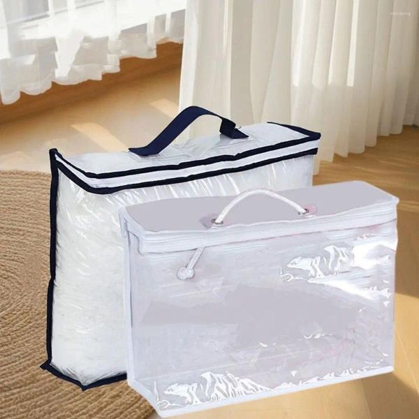 Sacs de rangement Cidil Oreadding Emballage d'oreiller en PVC transparent