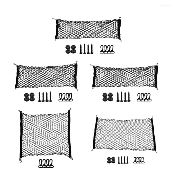 Sacs de rangement Trunk Side Cargo Net Net Double-couche Mesh Mesh Flexible Wear Resistance Auto Accessoires pour véhicule hors route