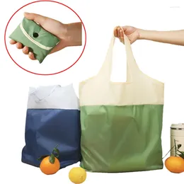 Sacs de rangement Sac à provisions recyclable Pliable Polyester Poche de grande taille Accessoire Marché aux fruits Voyage Couche Divers Pochette