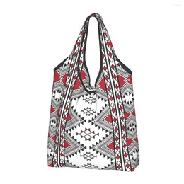 Sacs de rangement recyclage kabyle poterie amazigh ornement shopping sac femme fourre-tout portable africain épicerie géométrique ethnique