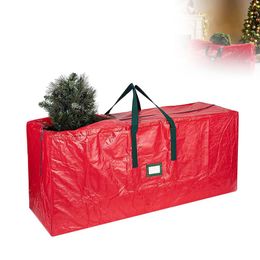 Le stockage met en sac la couverture rouge de polyéthylène d'organisateur de sac d'arbre de Noël antipoussière pour la lumière de magasin