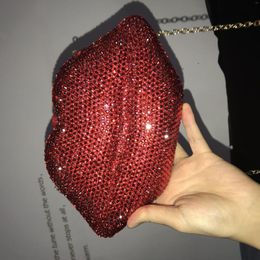 Sacs de rangement rouge à lèvres strass sacs à main et sacs à main de luxe Designer pochette sac à main diamant femmes sac de soirée bandoulière fête de mariage