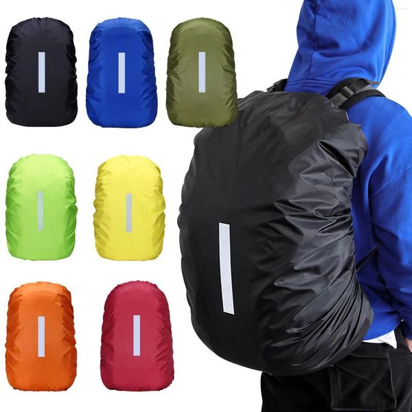 Sacs de rangement Réfléchissants imperméables sac à dos Couvre de pluie extérieure sport de nuit