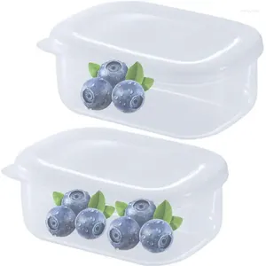 Sacs de rangement Boîtes de congélation de boîte au réfrigérateur avec couvercles contenants transparents et empilables pour les fruits de l'armoire de bureau de cuisine