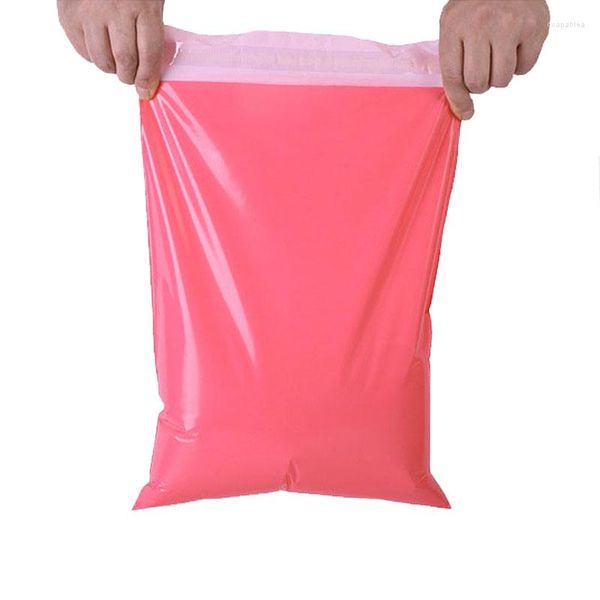 Bolsas de almacenamiento Relcheer, ropa rosa, mensajería, logística de plástico, embalaje exprés, bolsillos, caja, bolsa, bolsas de correo, logotipo personalizado